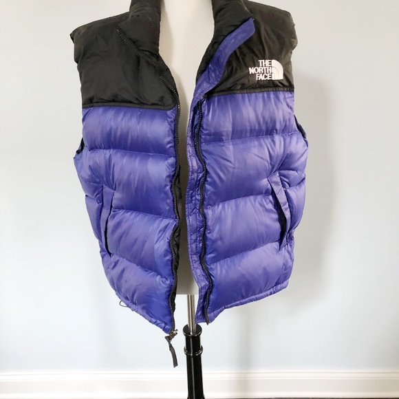 The North Face Other - The North Face Purple Black Puffy Down Vest L